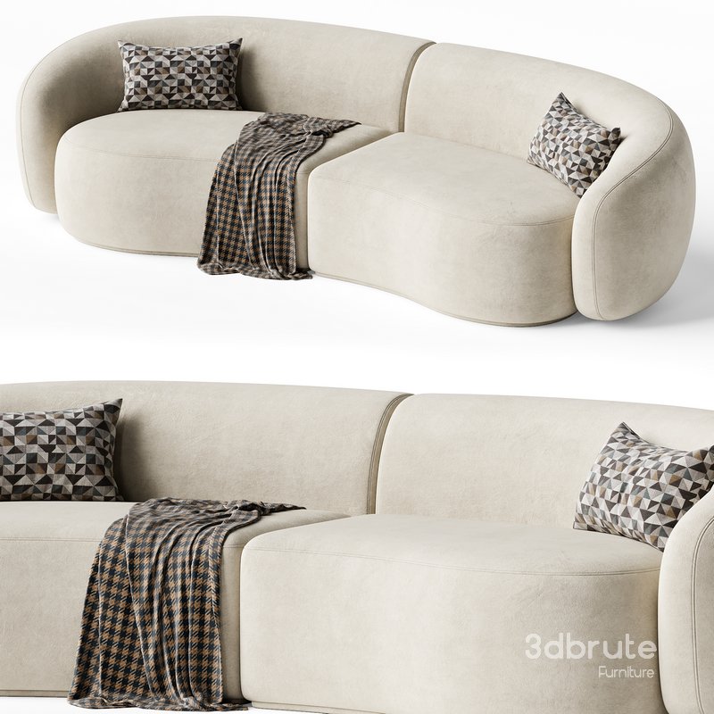 Family Curved Sofa Kassavello Image 1