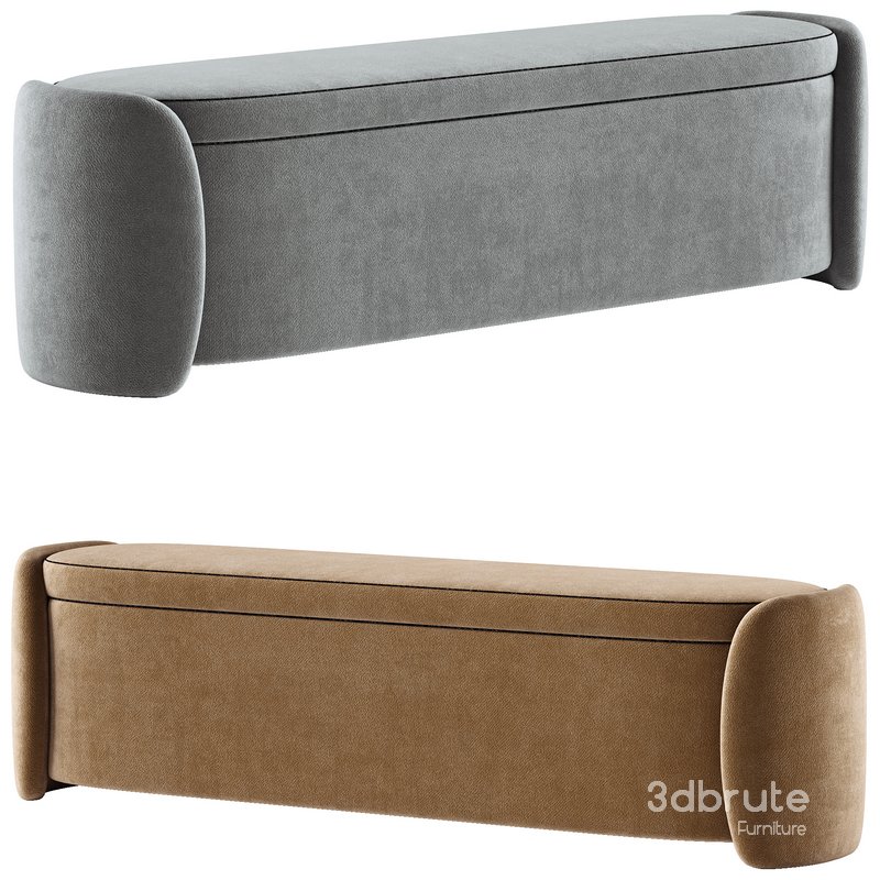 Upholstered Modern Bedroom Bench Image 1