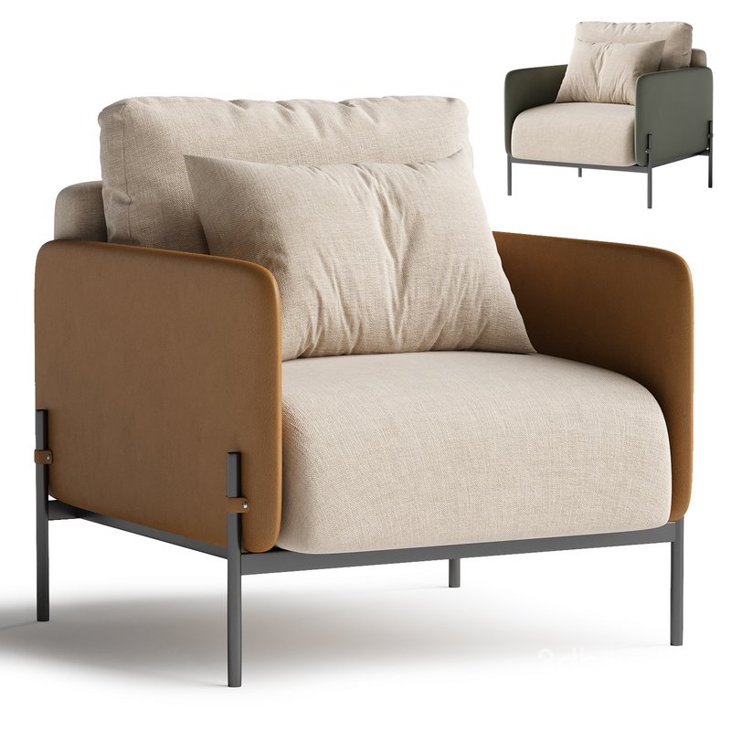 V215 Fabric armchair with armrests By Aston Martin Image 1