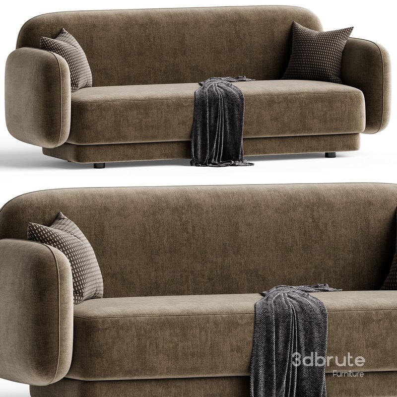 Kandor Textured Velvet Sofa Image 1