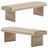 Upholstered Grey Modern Bedroom Bench - Thumbnail 1