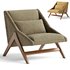 Recessed Arms Modern Mid-Century Accent Chair - Thumbnail 1