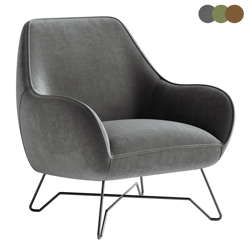 Fabric armchair ROME Image 1