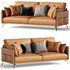 Glamorous Brown Leather Sofa - Thumbnail 1