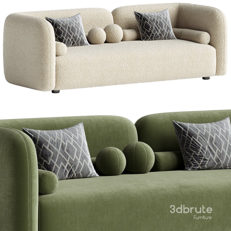 3-seater Victoria boucl sofa Image 1