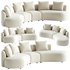 Pebble Boucle Curved Modular Sofa - Thumbnail 5