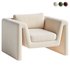Velvet lounge armchair Mika - Thumbnail 1