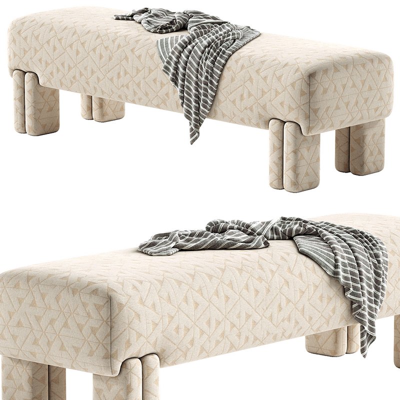 LESLEE UPHOLSTERED BENCH Image 1