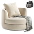 Hamilton Round Performance Fabric Swivel Armchair - Thumbnail 1