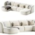 5-seater sofa Miley velvet - Thumbnail 1