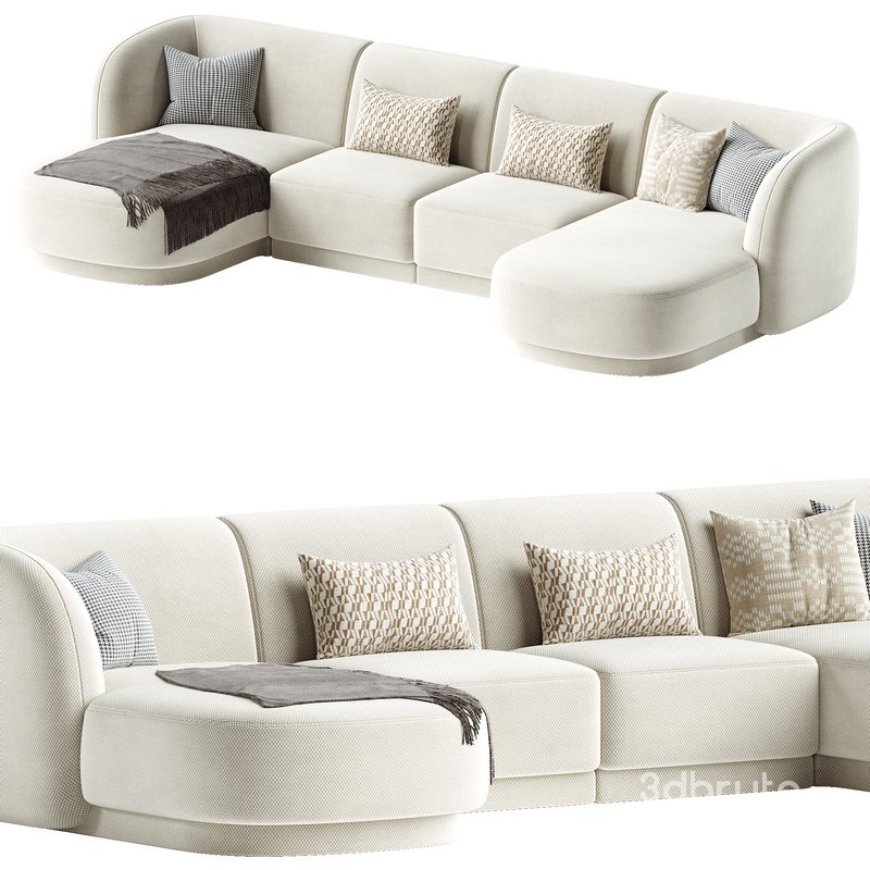 5-seater sofa Miley velvet Image 1