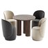 Upholstered velvet chair Zeyno & Colette round table - Thumbnail 1