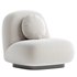 Upholstered Armchair In White Boucl  – Black Legs – Larry - Thumbnail 3