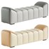 With Arms Upholstered Scandinavian Bedroom Bench - Thumbnail 1