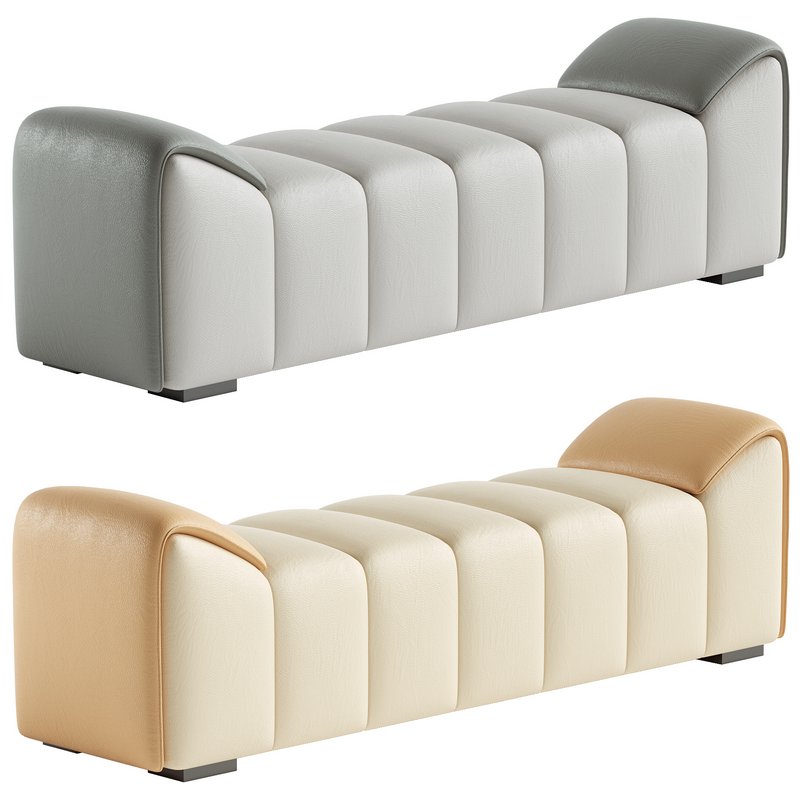 With Arms Upholstered Scandinavian Bedroom Bench Image 1