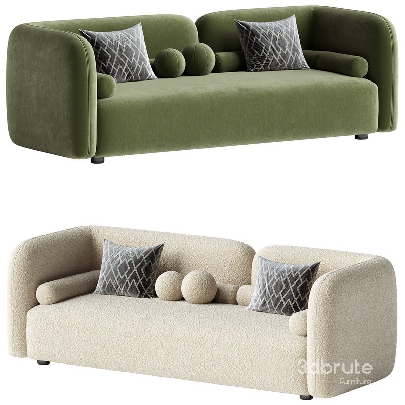 3-seater Victoria boucl sofa Image 2