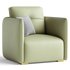 Modern Green Tech Cloth Upholstered Sraight-back Armchair - Thumbnail 2