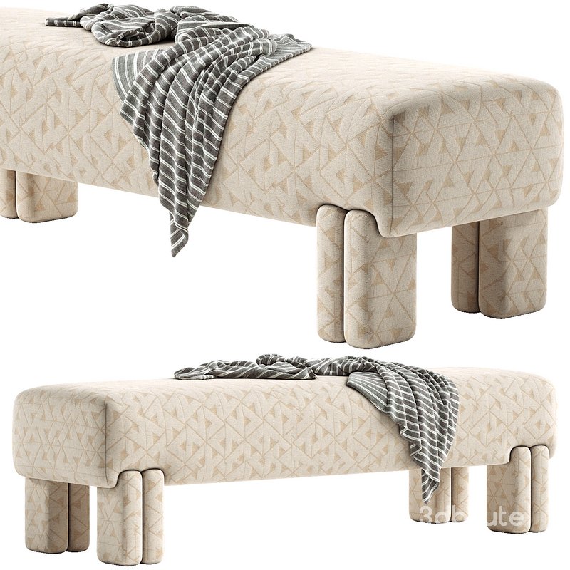 LESLEE UPHOLSTERED BENCH Image 3
