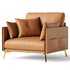 Glamorous Brown Leather Armchair - Thumbnail 2