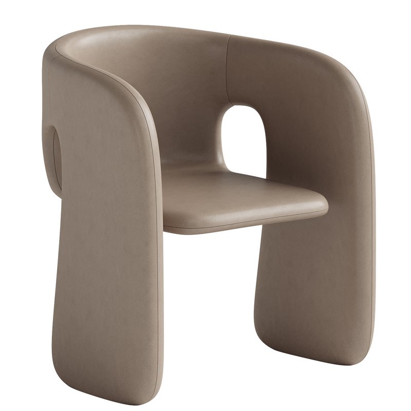 Designer Shaped Fabric Dining Chair Image 2