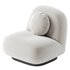 Upholstered Armchair In White Boucl  – Black Legs – Larry - Thumbnail 1