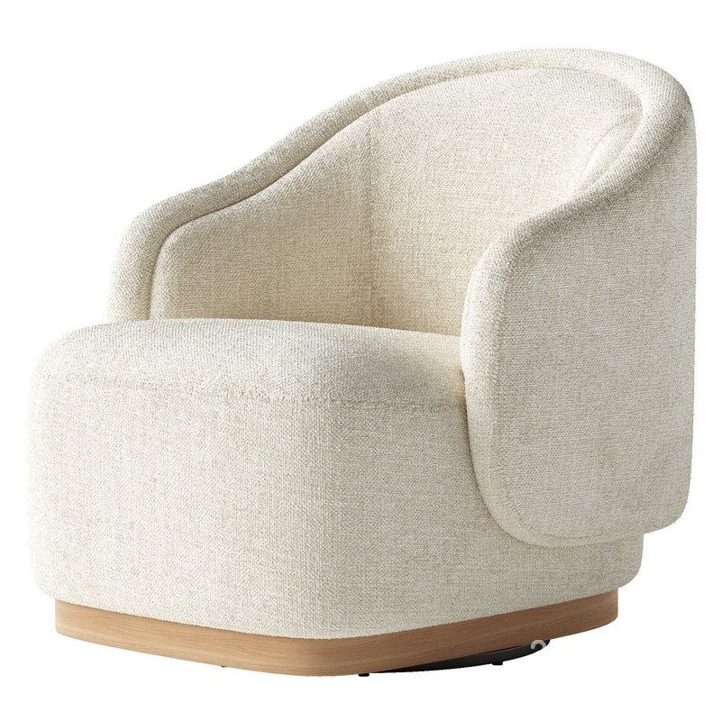 Martine Swivel Chair-Omari Natural Image 2