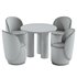 Upholstered velvet chair Zeyno & Colette round table - Thumbnail 2