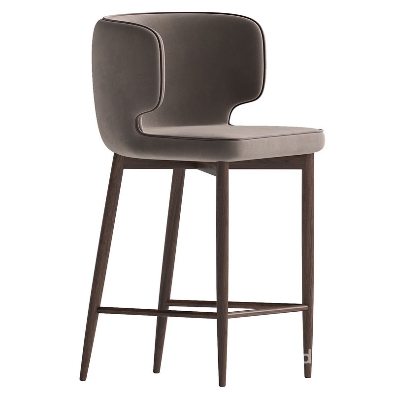 Half-bar chair Mateo with champagne piping Image 2