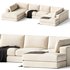 Oceanside 3-Piece Double Bumper Sectional Sofa - Thumbnail 2
