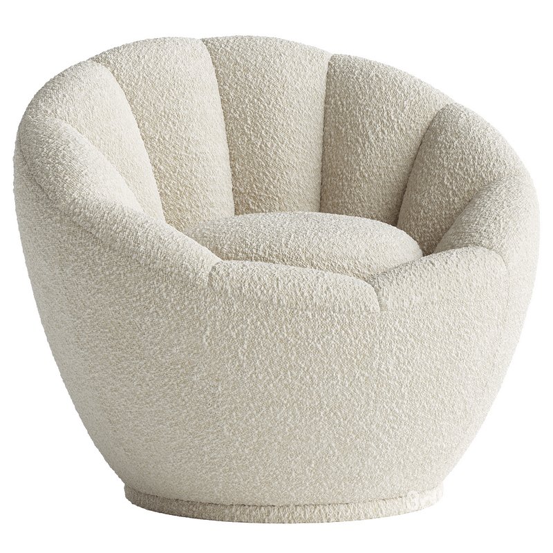 Crown armchair rotatable boucle Image 4