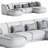 5-seater sofa Miley velvet - Thumbnail 3