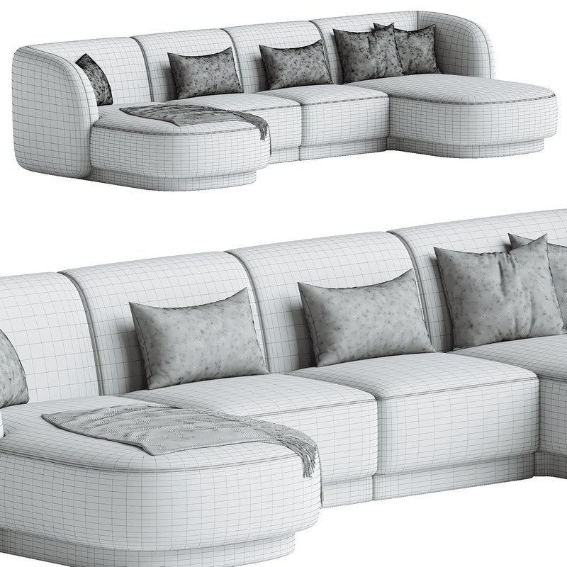 5-seater sofa Miley velvet Image 3