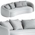 Modern Upholstered 5-Seater Boucle Sofa Couch - Thumbnail 3