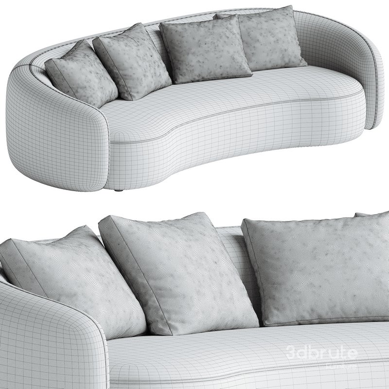 Modern Upholstered 5-Seater Boucle Sofa Couch Image 3