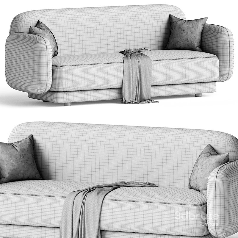 Kandor Textured Velvet Sofa Image 3