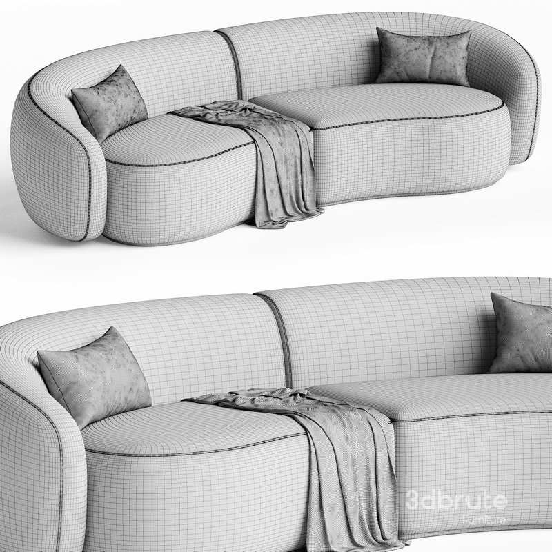 Family Curved Sofa Kassavello Image 3
