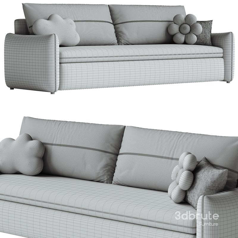 Upholstered Beige Daybed Modern Headboard Bed with Headboard Image 3