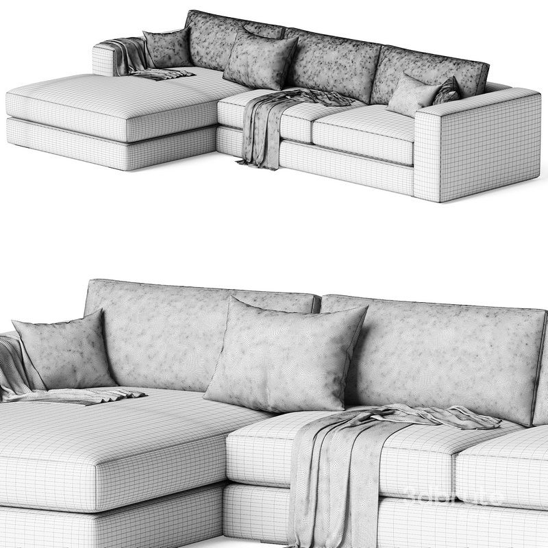 Oceanside 2-Piece Left-Arm Chaise Sectional Sofa Image 3