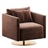 Custom Swivel Lounge Armchair with Metal base - Thumbnail 4