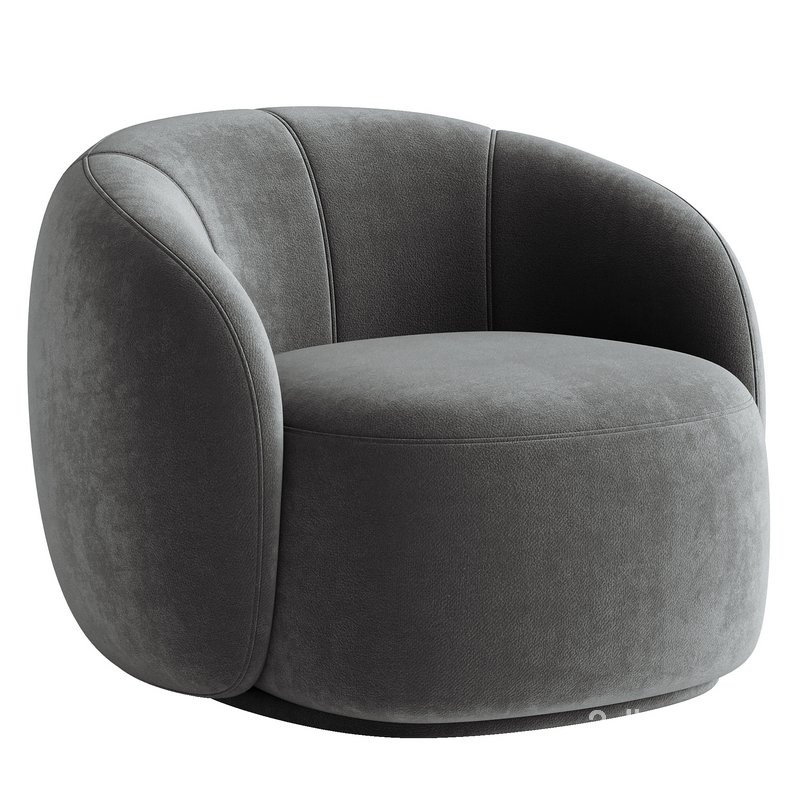 Curved Lounge Chair – Merlot Image 3