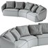 Auburn Performance Fabric Curve Sofa - Thumbnail 3