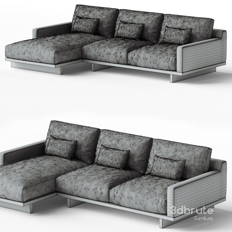Mori Performance Fabric Chaise Sectional Sofa Image 3