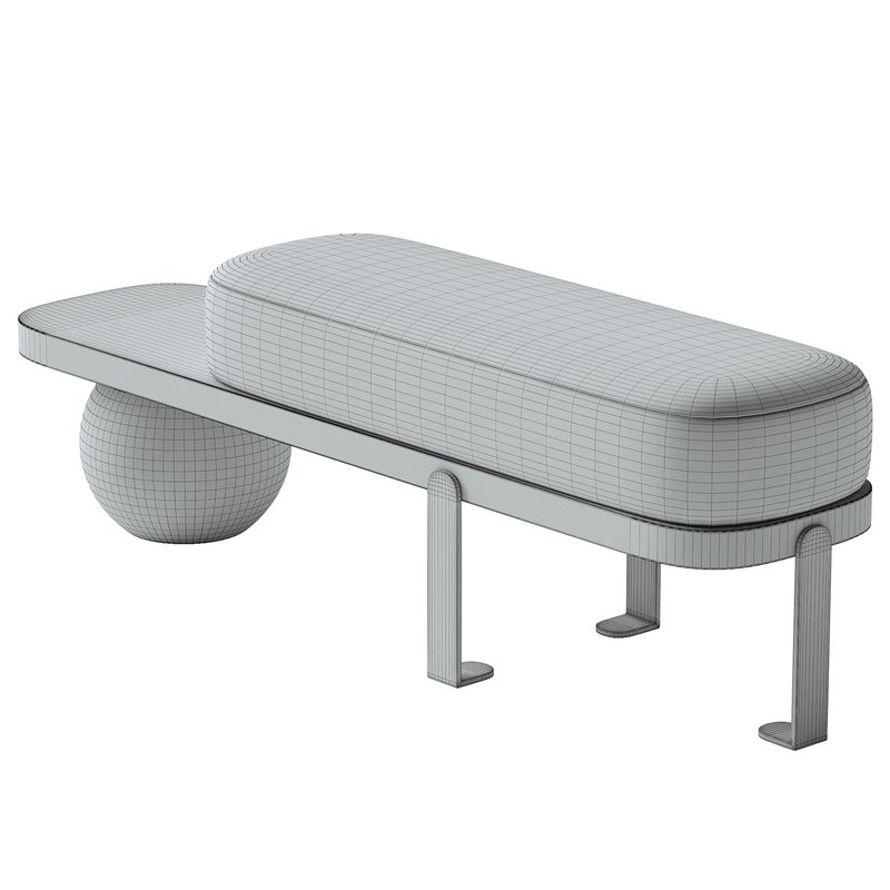 Solid Color Modern Upholstered Entryway Bench Image 2