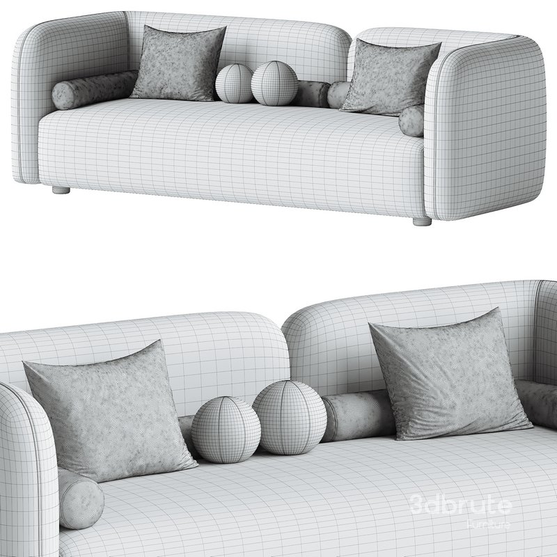 3-seater Victoria boucl sofa Image 3