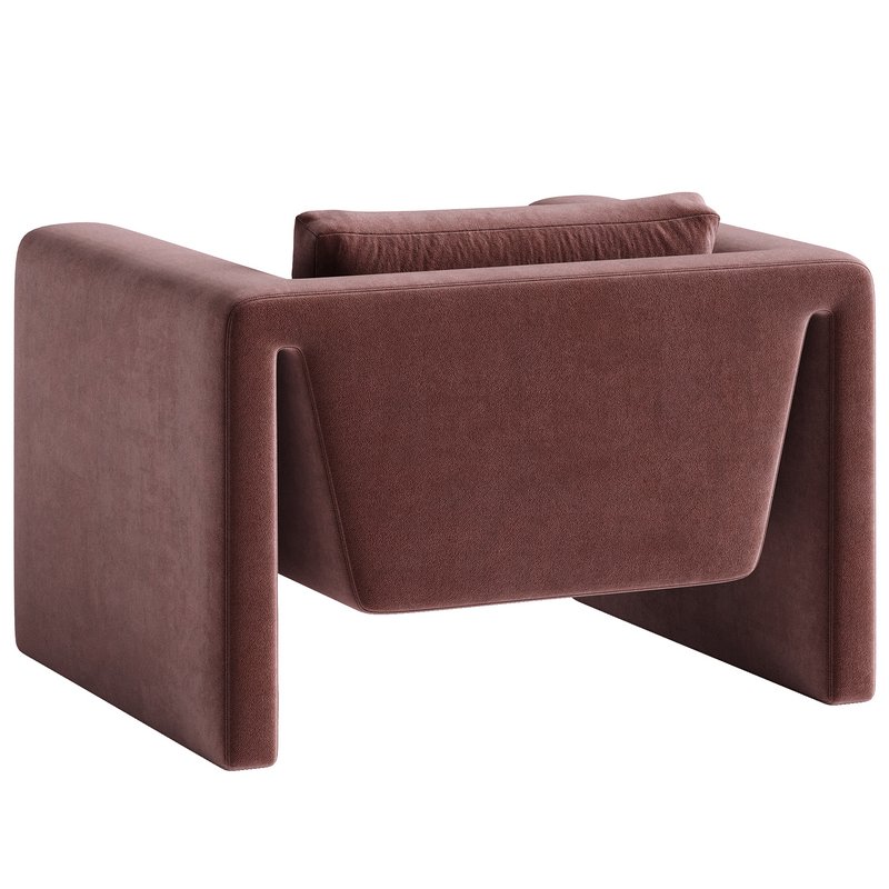 Velvet lounge armchair Mika Image 4