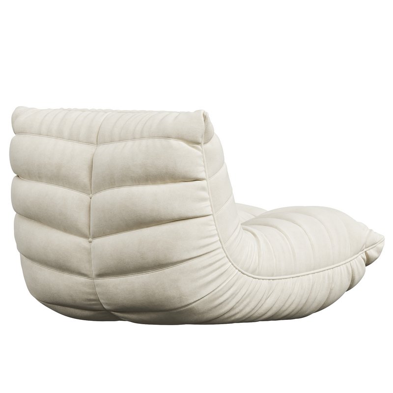 Suede Armless Bean Bag Chair Image 5
