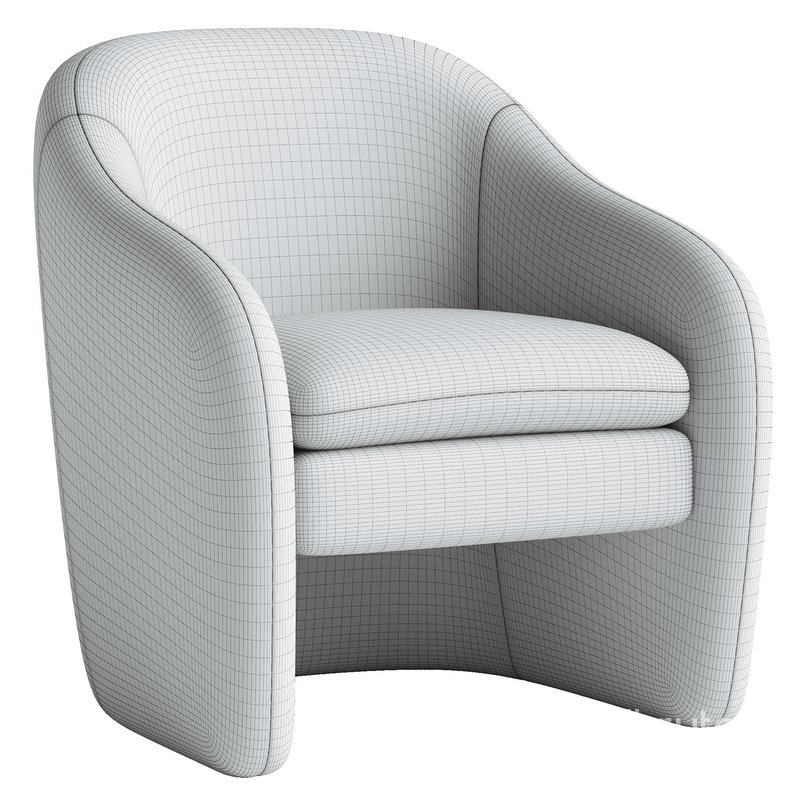 Zella Faux Shearling Fabric Accent Arm Chair Image 4