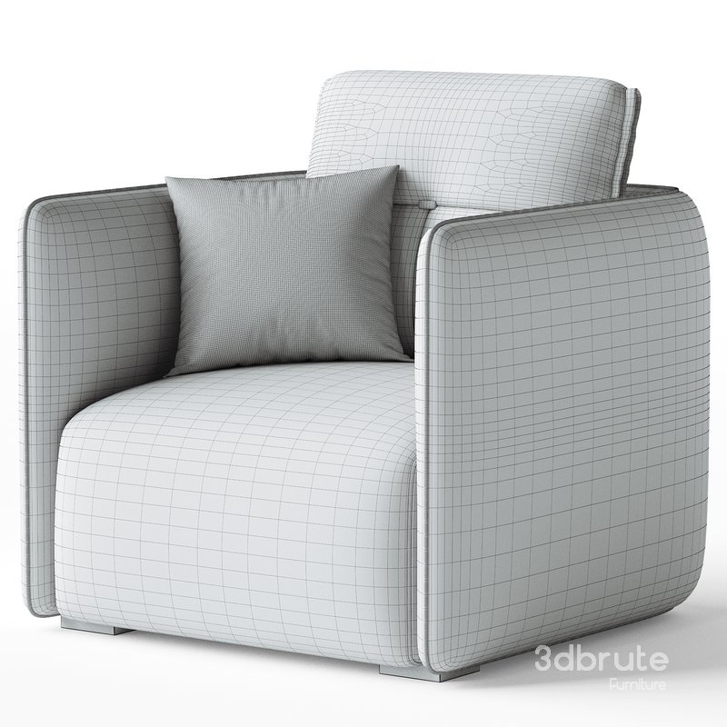 Modern Green Tech Cloth Upholstered Sraight-back Armchair Image 4