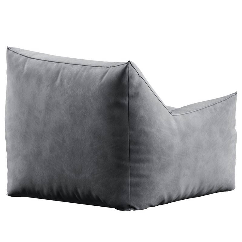 Ehlen Modern Velveteen Bean Bag Chair with Armrests Image 4