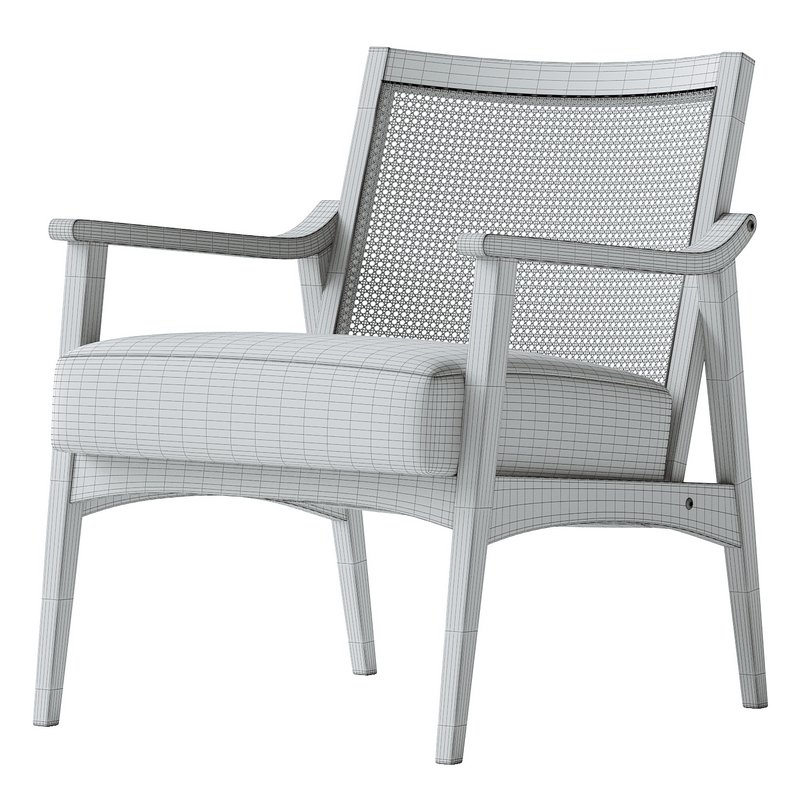 Modern Farmhouse Wood Lounge Armchair Image 3